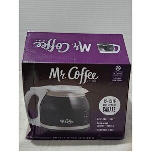 Mr. Coffee Replacement 12-Cup Glass Carafe, White -